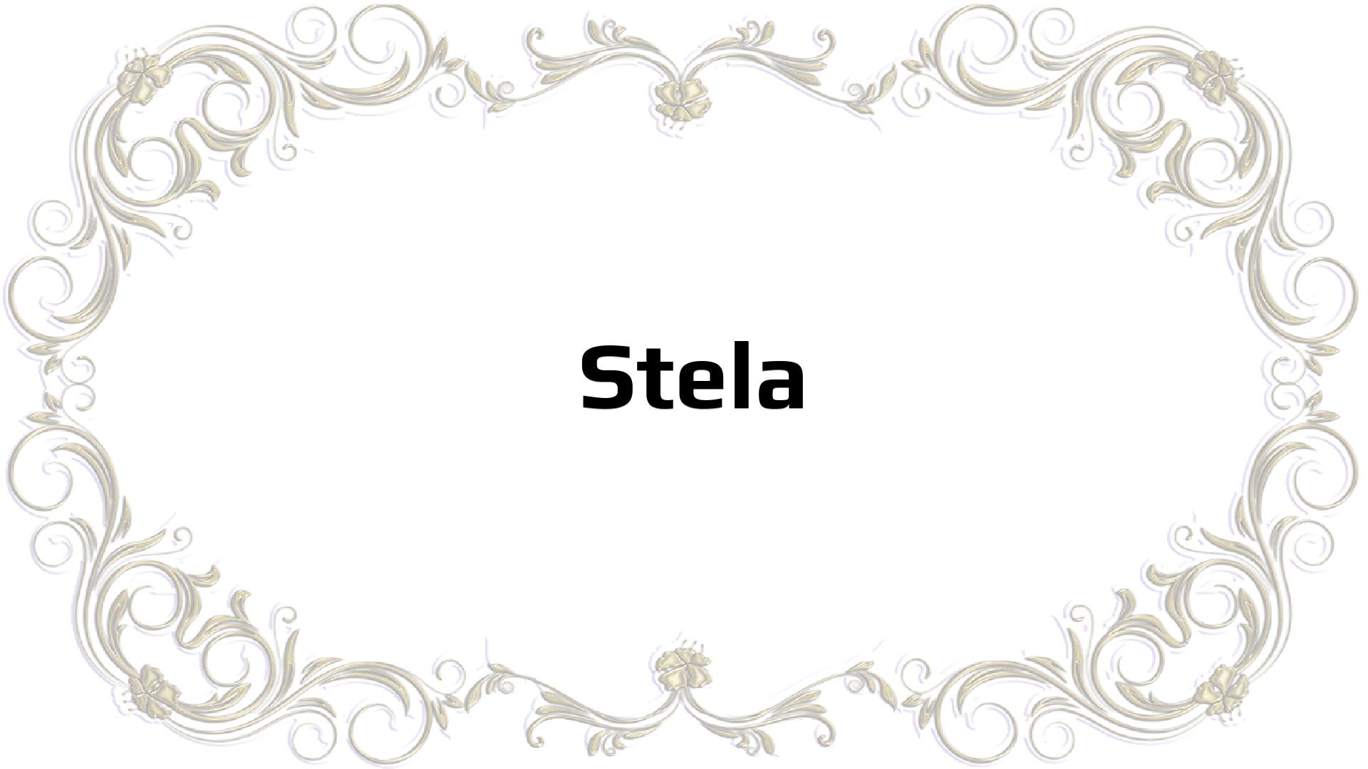 Nombres que significan Estela